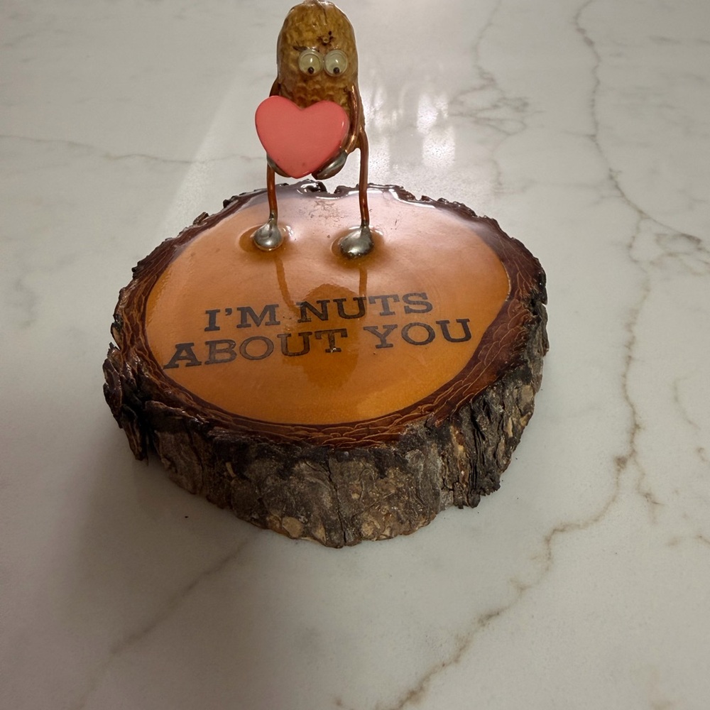 Cute Peanut Figurine with Heart